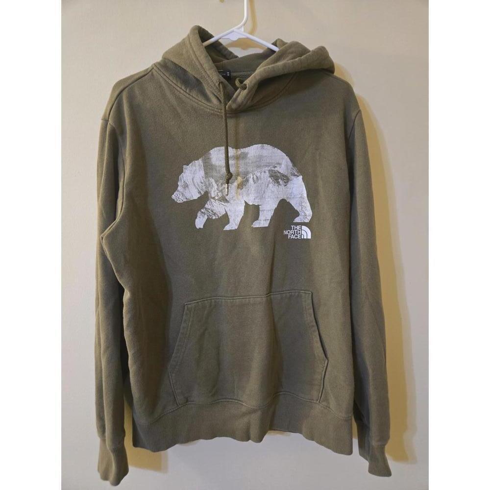 The North Face Olive Green Bear Graphic Hoodie